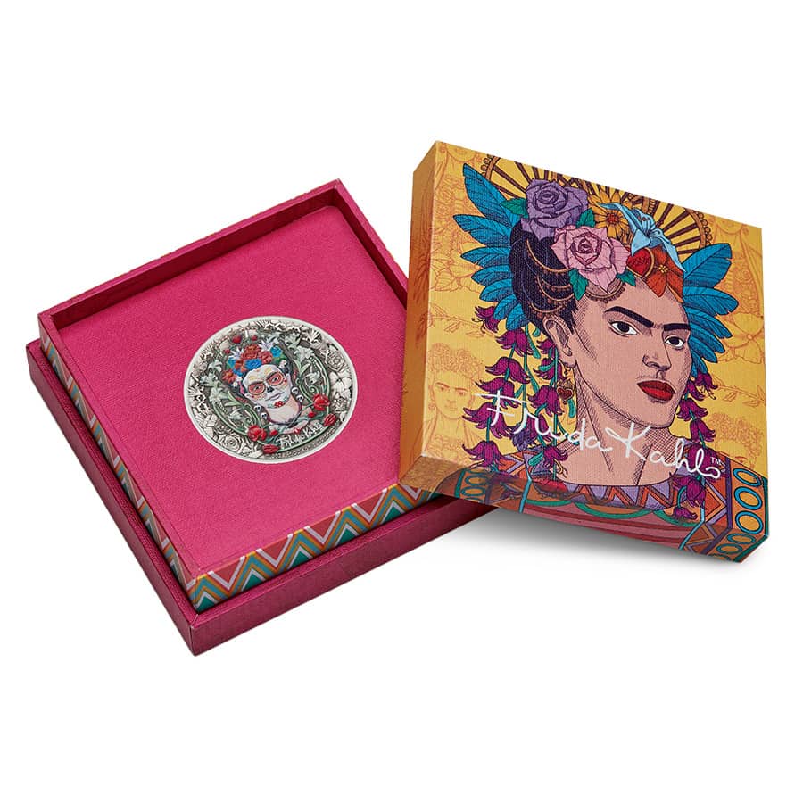 2024 2 oz Frida Kahlo Antiqued Colorized Silver Coin Perth Mint thumbnail 4