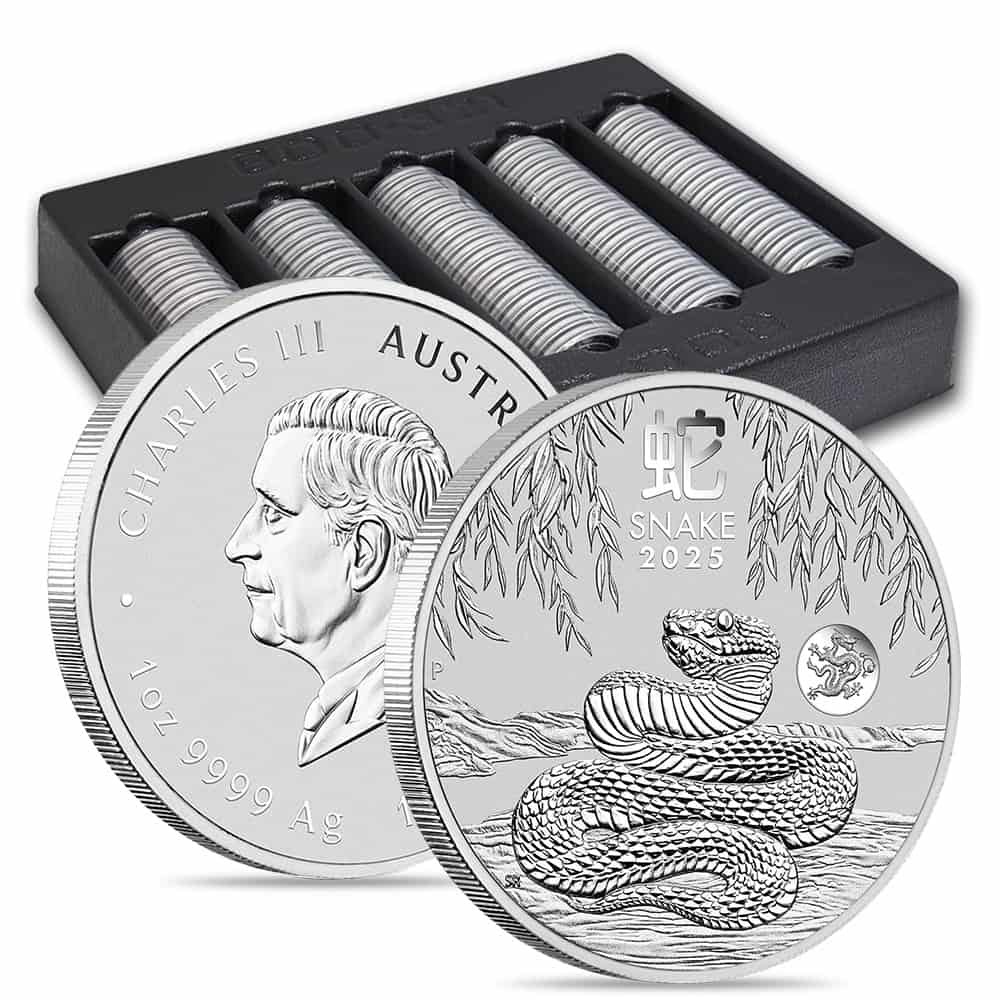 2025 1 oz Silver Lunar Snake Dragon Privy BU Australian Perth Mint thumbnail 4