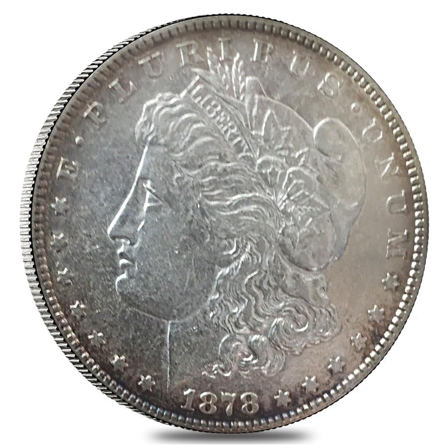 1878 Silver Morgan Dollar 7/8 Tailfeathers XF