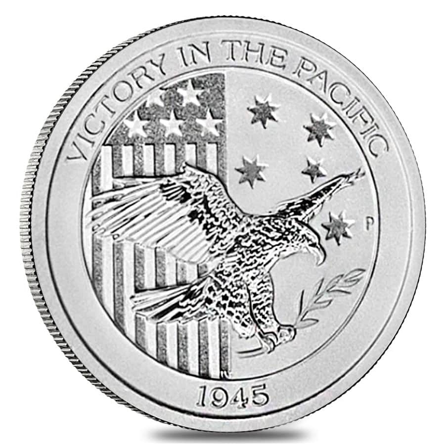 Australia 1/2 oz Silver Victory in the Pacific Coin Perth Mint .9999 Fine BU (Random Year)
