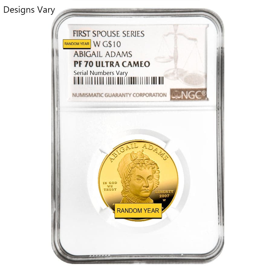 1/2 oz Gold First Spouse Coins NGC/PCGS MS/PF 70 Random Year