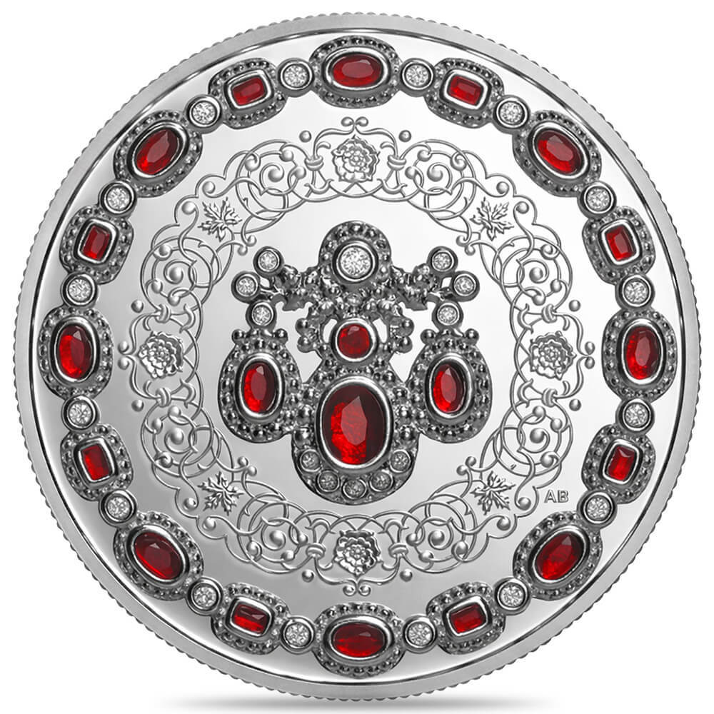 2026 Canada 1 oz Crown Jewels Queen Elizabeth II 100th Ann Silver Coin .9999 Fine thumbnail 2