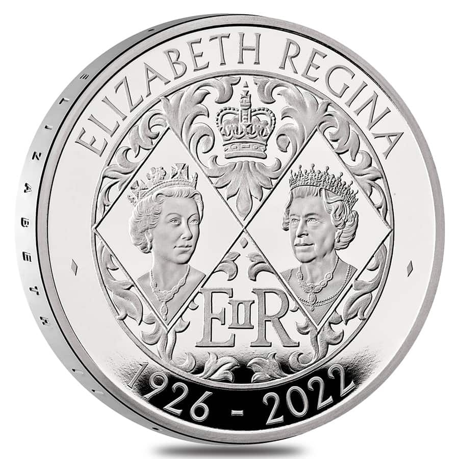 2022 Great Britain 28.28 gram Queen Elizabeth II Proof Silver Coin .925 Fine (w/Box & COA) thumbnail 2