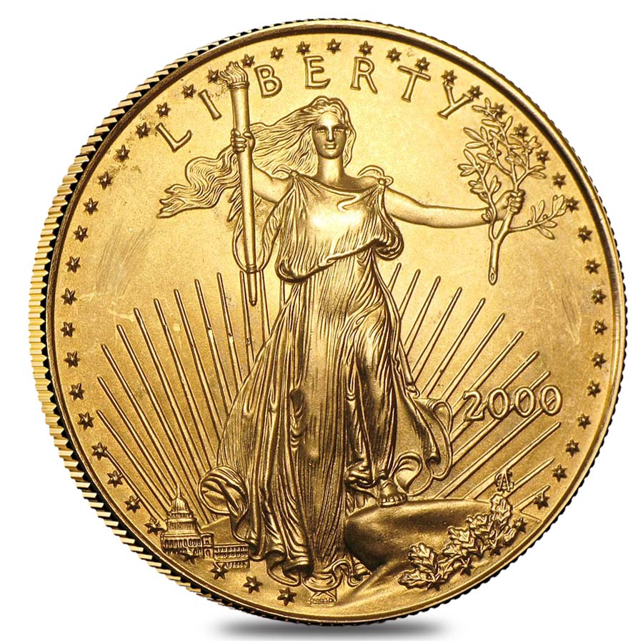 2000 1/2 oz Gold American Eagle (Abrasions)