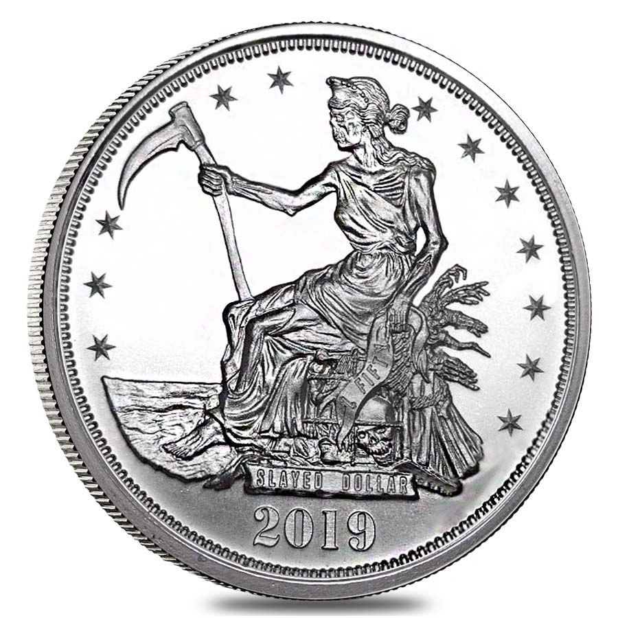 Zombucks "Slayed Dollar" 1 oz .999 Fine Silver Round
