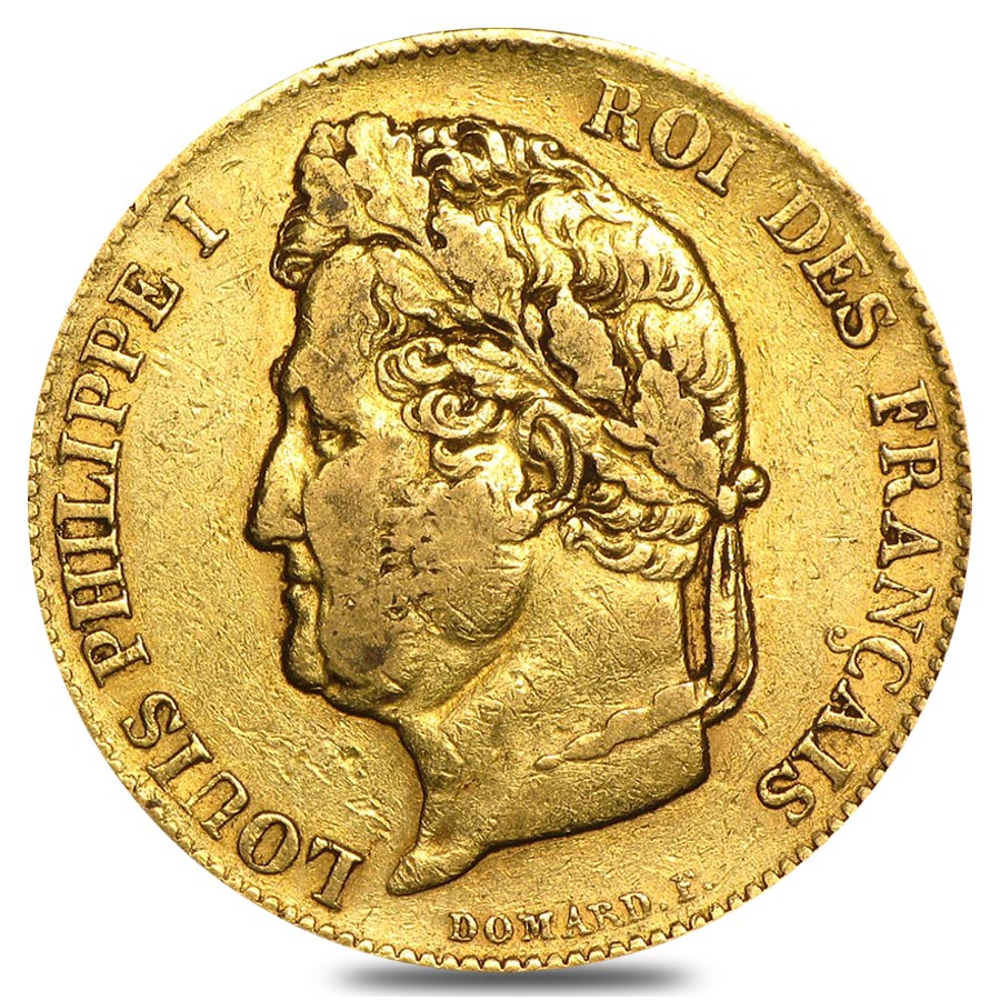 France Gold 20 Francs Louis Philippe I Avg Circ AGW .1867 oz (Random Year, 1830-1848) thumbnail 3