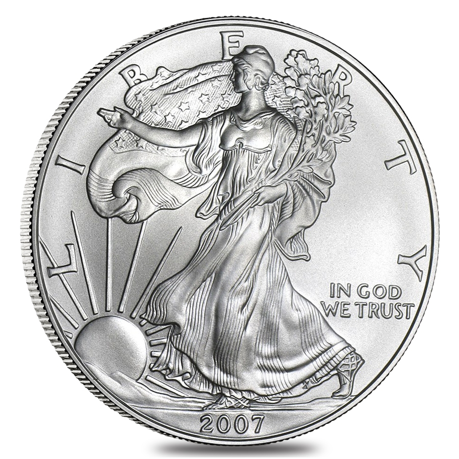 2007-W 1 oz Burnished Silver American Eagle (w/Box & COA) thumbnail 2
