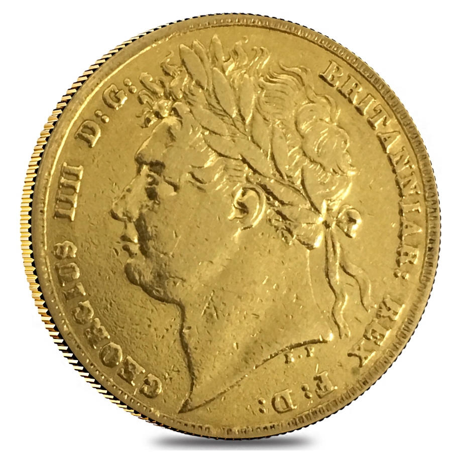1821-1830 British Gold Sovereign George IV (Abrasions)