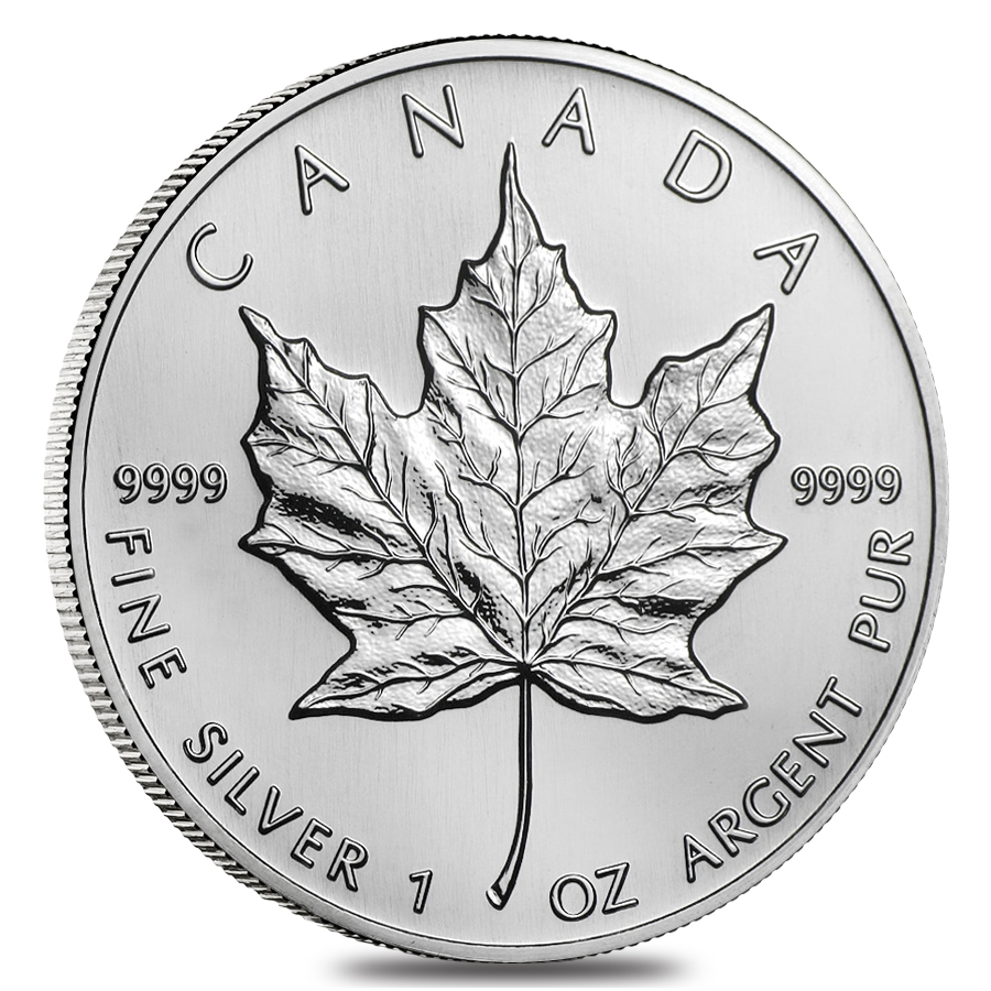 2002 1 oz Silver Canadian Maple Leaf .9999 Fine $5 Coin BU (Sealed)