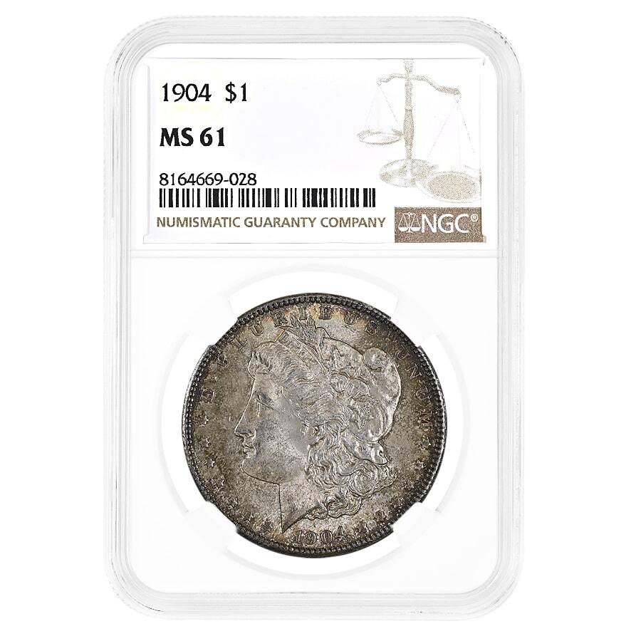 1904 Morgan Silver Dollar $1 NGC MS 61