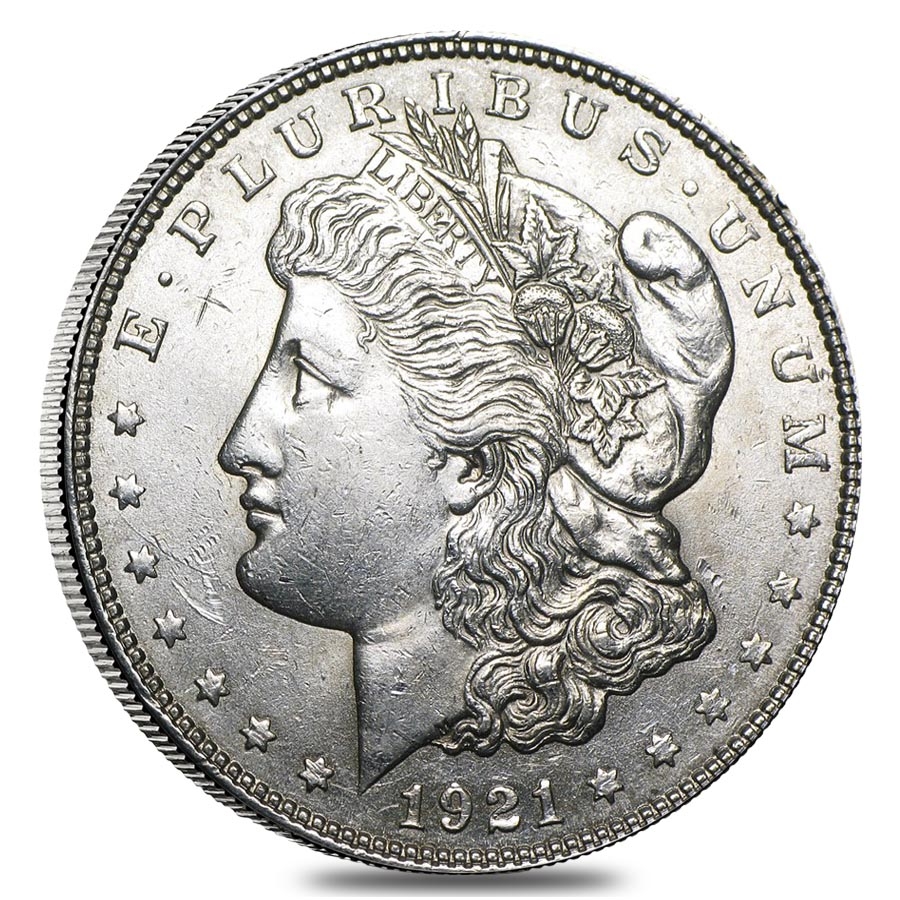 Roll of 20 - 1921 Morgan Silver Dollar AU (Lot, Tube of 20) thumbnail 2