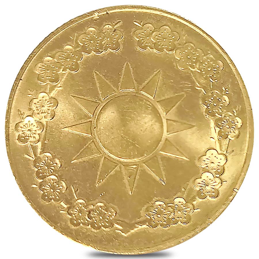 1976 Taiwan 15.5 gram Chiang Kai-Shek 1000 Yuan Gold Coin BU thumbnail 2