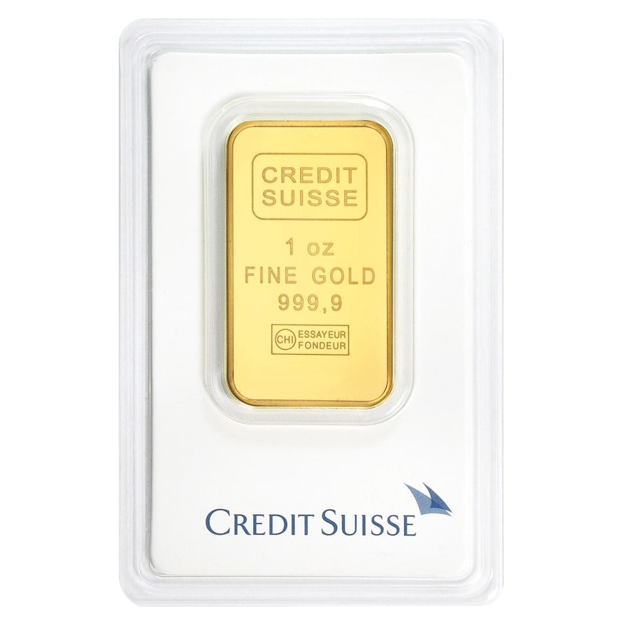1 oz Credit Suisse Gold Bar .9999 Fine (in Assay) thumbnail 2