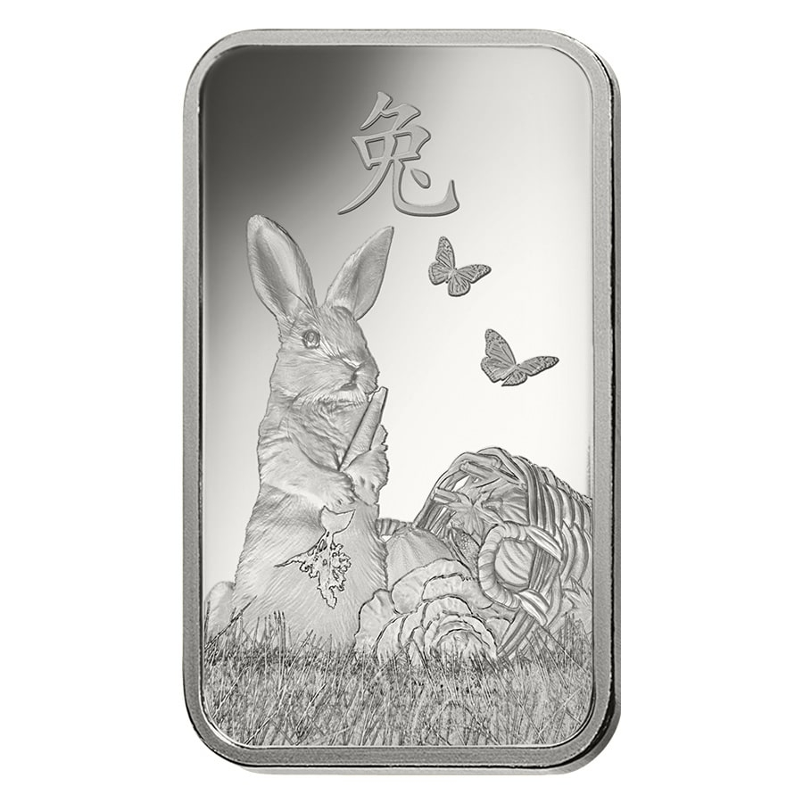 1 oz PAMP Suisse Year of the Rabbit Platinum Bar (in Assay) thumbnail 4