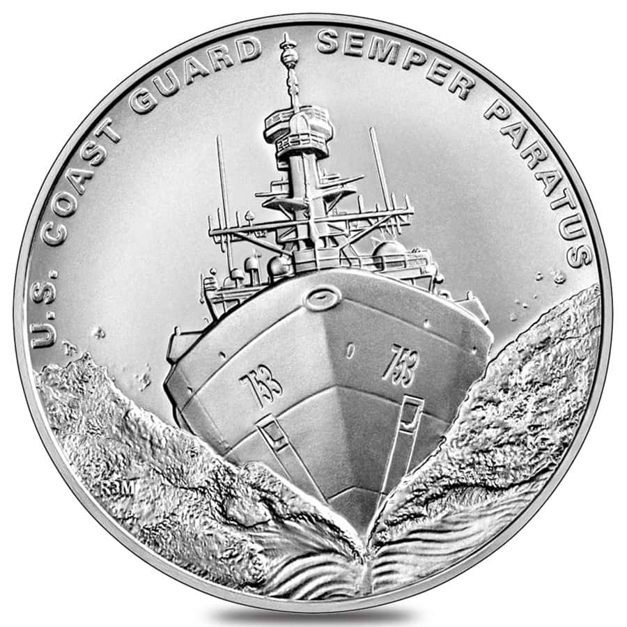 1 oz US Coast Guard Silver Medal PCGS MS 70 FS thumbnail 3