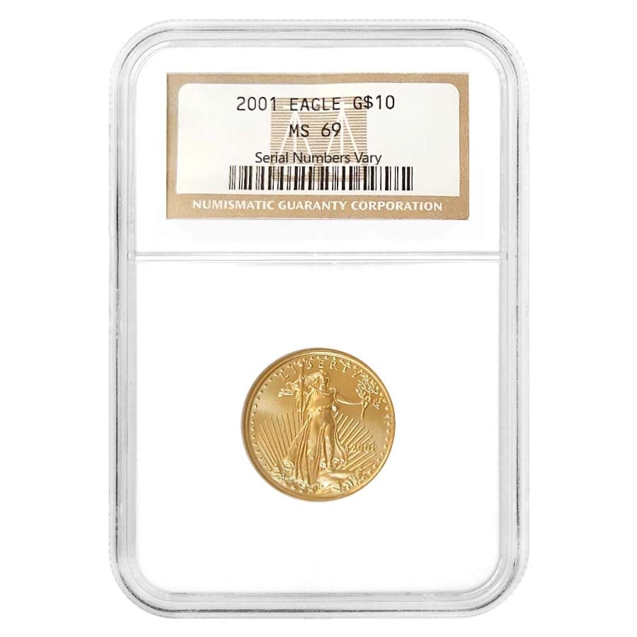 2001 1/4 oz $10 Gold American Eagle NGC MS 69