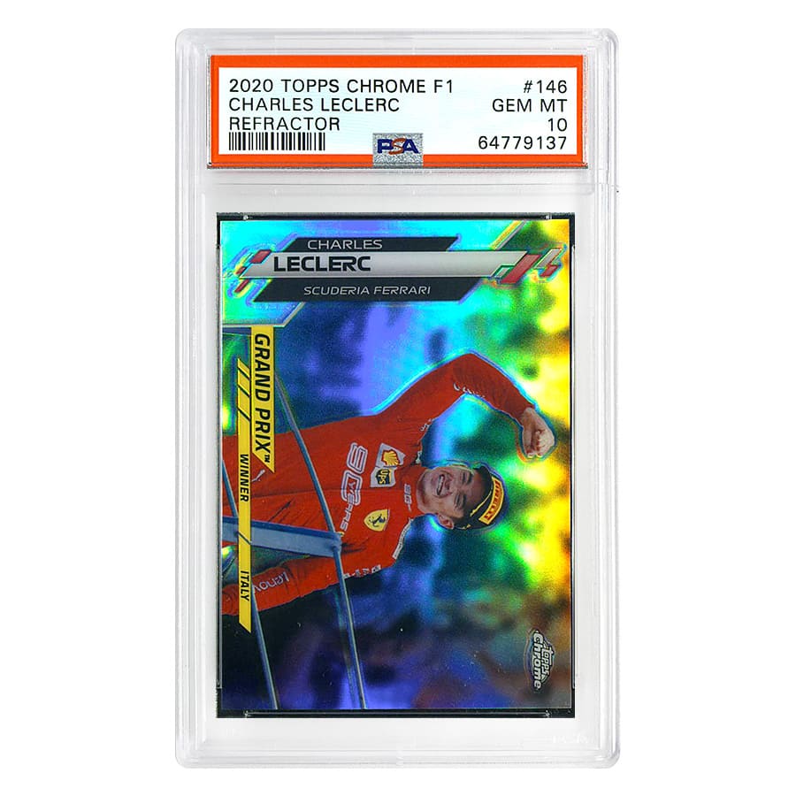 2020 Topps Chrome F1 Charles Leclerc #146 Card PSA 10 GEM MT
