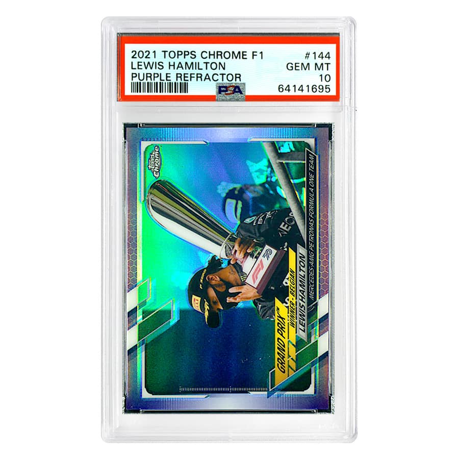 2021 Topps Chrome F1 Lewis Hamilton #144 Card PSA 10 GEM MT