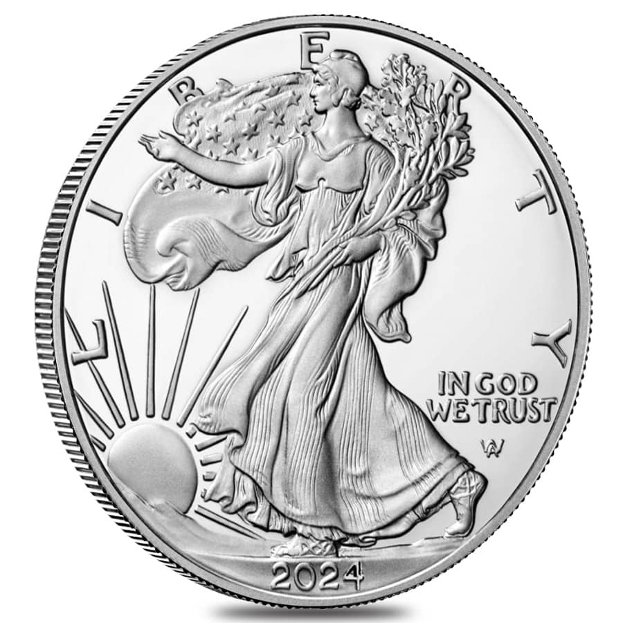 2024-W 1 oz Proof Silver American Eagle (w/Box & COA) thumbnail 2