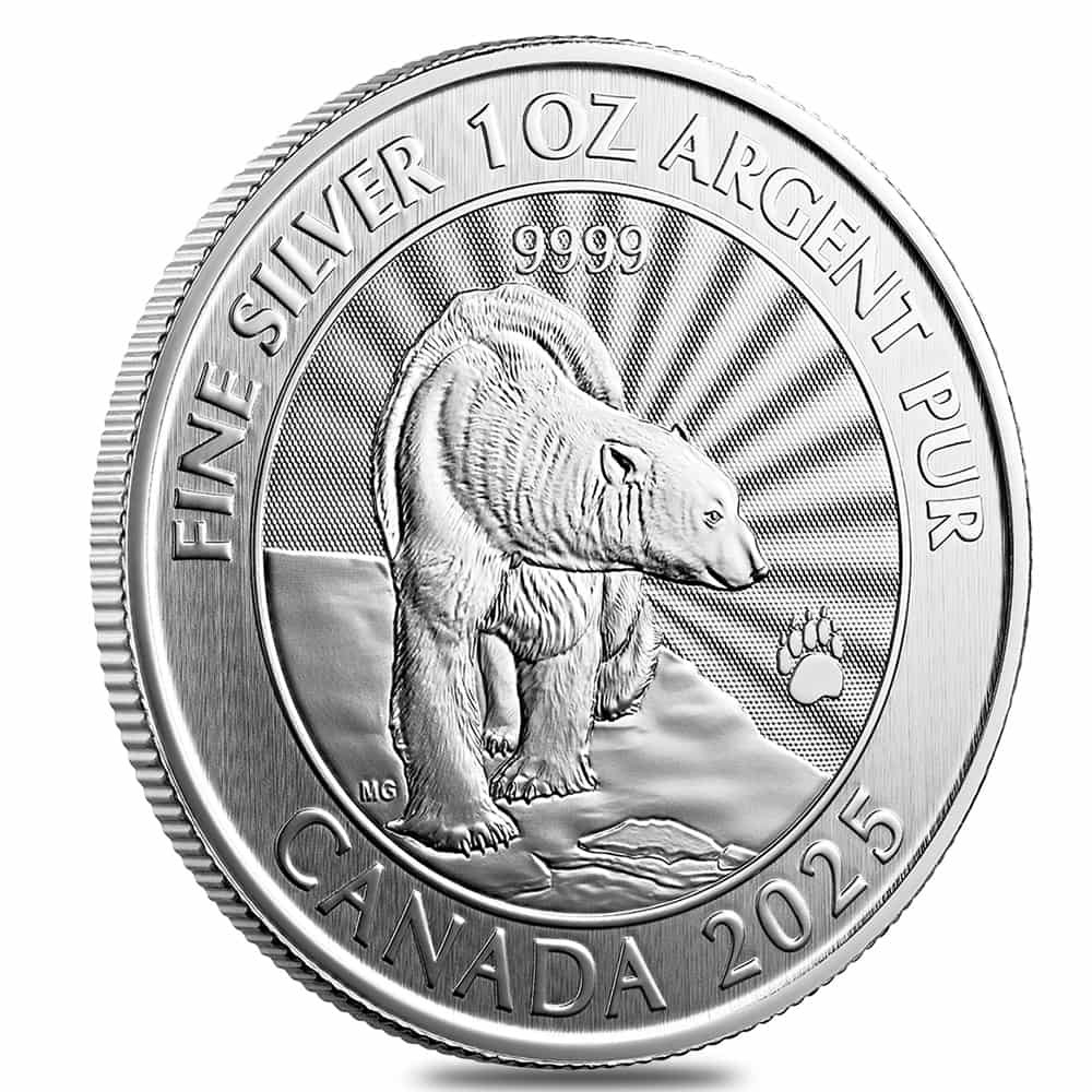 2025 Canada 1 oz The Majestic Polar Bear Silver Coin thumbnail 3