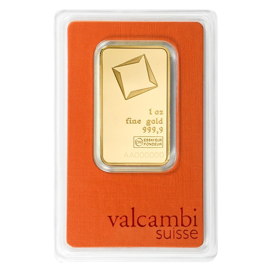 1 oz Gold Bar Valcambi Suisse .9999 Fine (in Assay) thumbnail 2