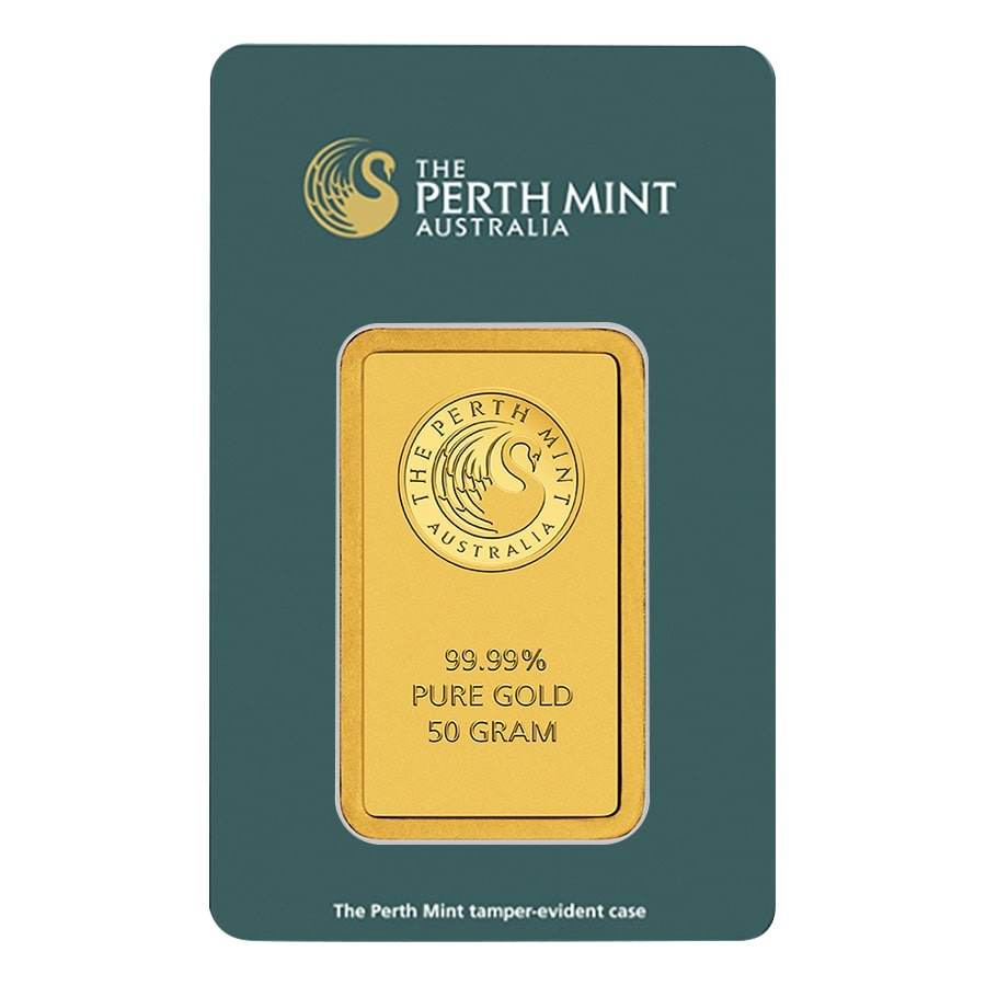 50 Gram Perth Mint Gold Bar .9999 Fine (in Assay) thumbnail 4
