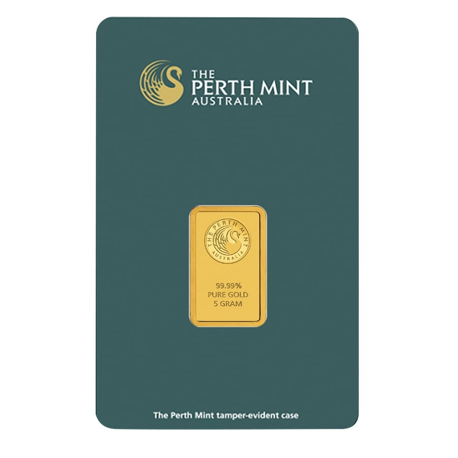 5 Gram Perth Mint Gold Bar .9999 Fine (in Assay) thumbnail 4