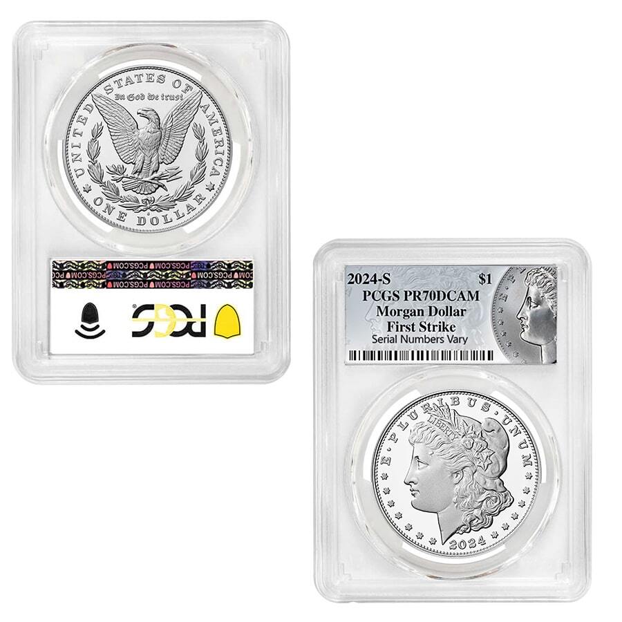 2024-S Morgan and Peace Silver Dollar Proof 2-Coin Set PCGS PF 70 FS (Morgan/Peace) thumbnail 2