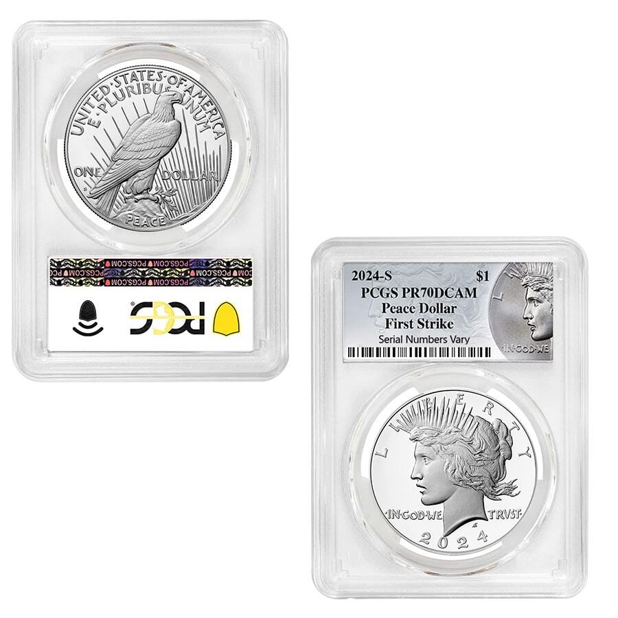 2024-S Morgan and Peace Silver Dollar Proof 2-Coin Set PCGS PF 70 FS (Morgan/Peace) thumbnail 3