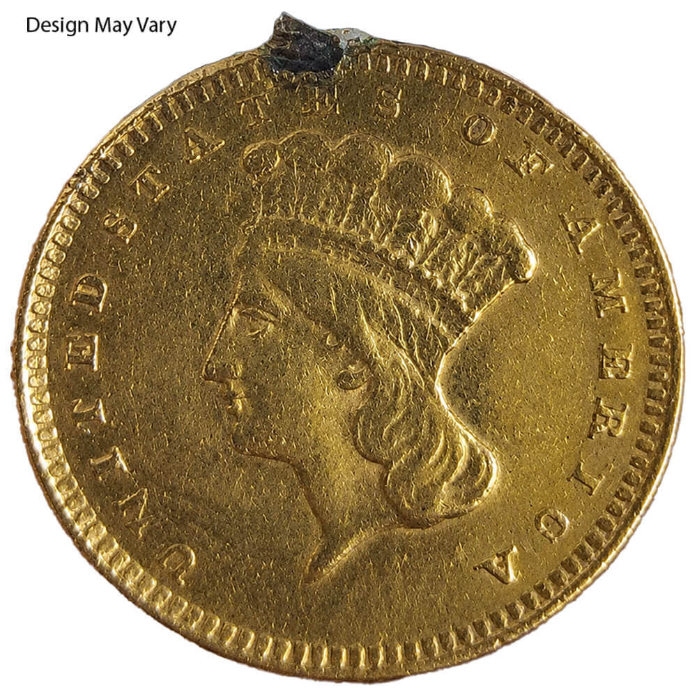 Gold Love Token $1 Liberty Head Type 3 Ex-Jewelry (Random Design) thumbnail 4