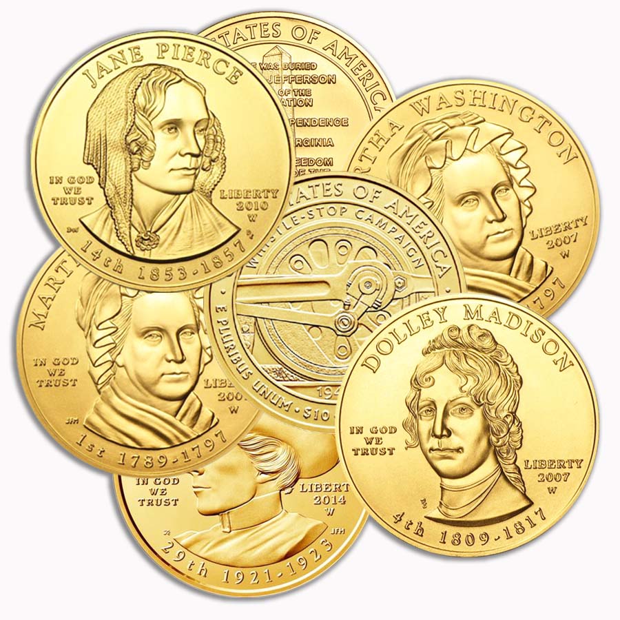 1/2 oz Gold First Spouse Coins BU/Proof Random Year In Cap thumbnail 3