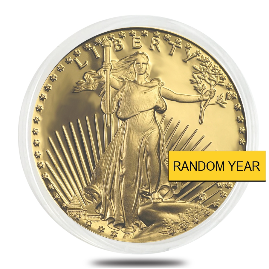 1 oz Proof Gold American Eagle $50 Coin In Cap (Random Year) thumbnail 3