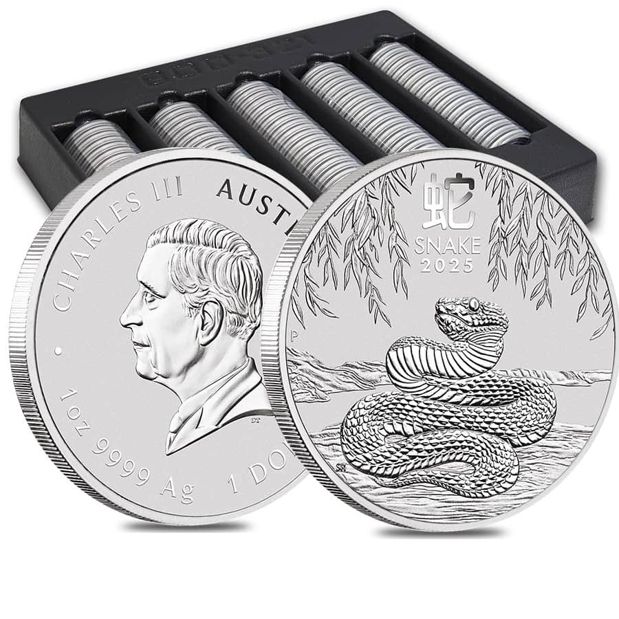 2025 1 oz Silver Lunar Snake BU Australian Perth Mint thumbnail 4