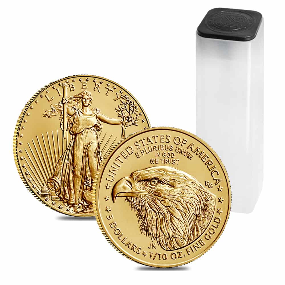 2026 1/10 oz Gold American Eagle $5 Coin BU thumbnail 3