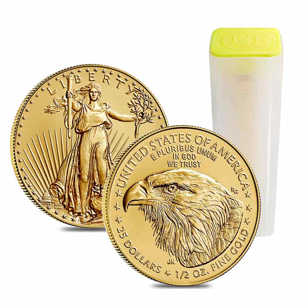 2026 1/2 oz Gold American Eagle $25 Coin BU thumbnail 3