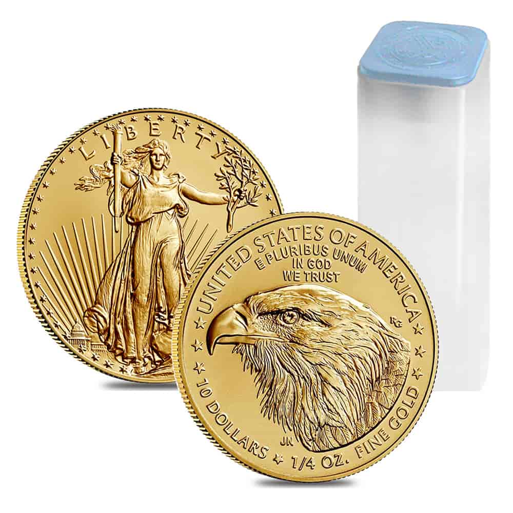 2026 1/4 oz Gold American Eagle $10 Coin BU thumbnail 3