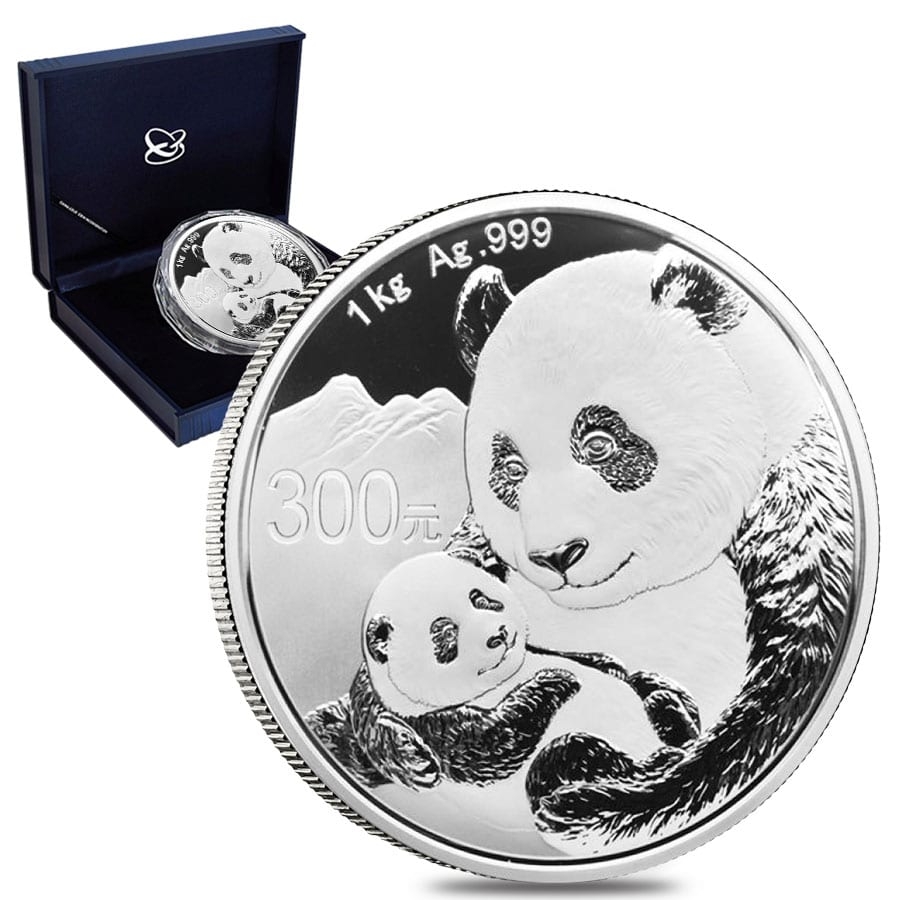 2019 1 kilo Chinese Silver Panda 300 Yuan .999 Fine Proof (w/Box & COA)