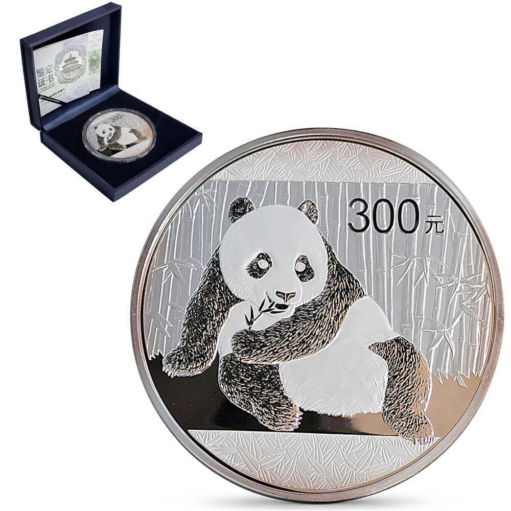 2015 1 Kilo Chinese Proof Silver Panda 300 Yuan .999 Fine (w/Box & COA)