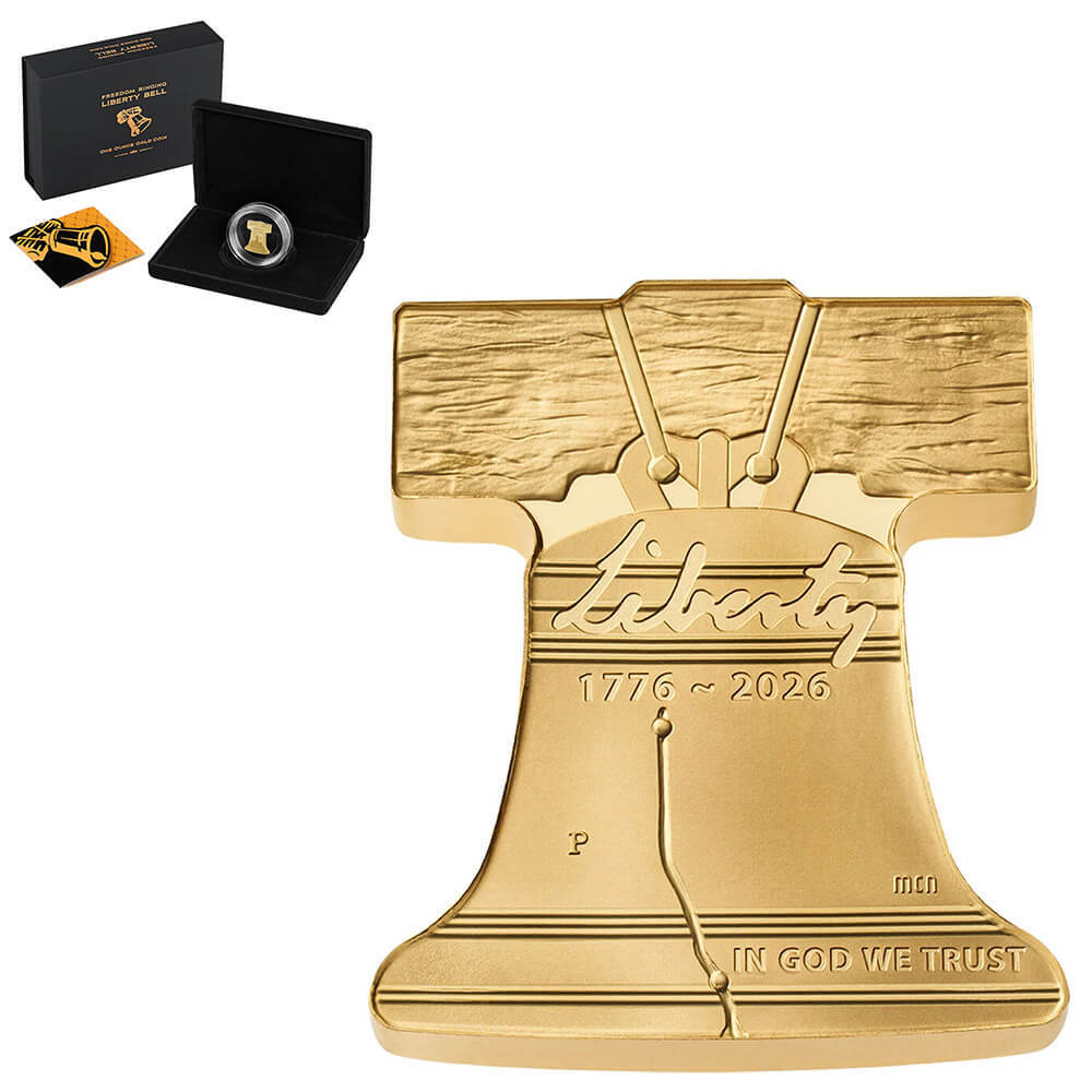 2026-P 1 oz Freedom Ringing Liberty Bell Proof Gold Coin (w/Box & COA)