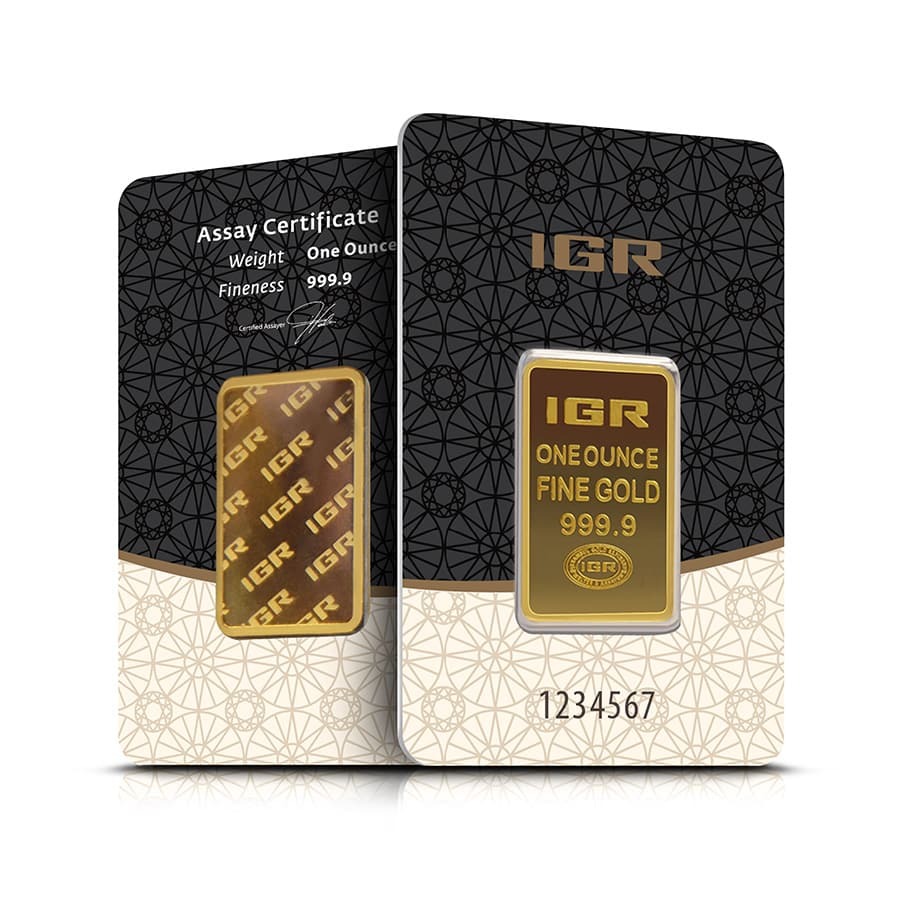 1 oz Istanbul Gold Refinery (IGR) Bar .9999 Fine (in Assay)