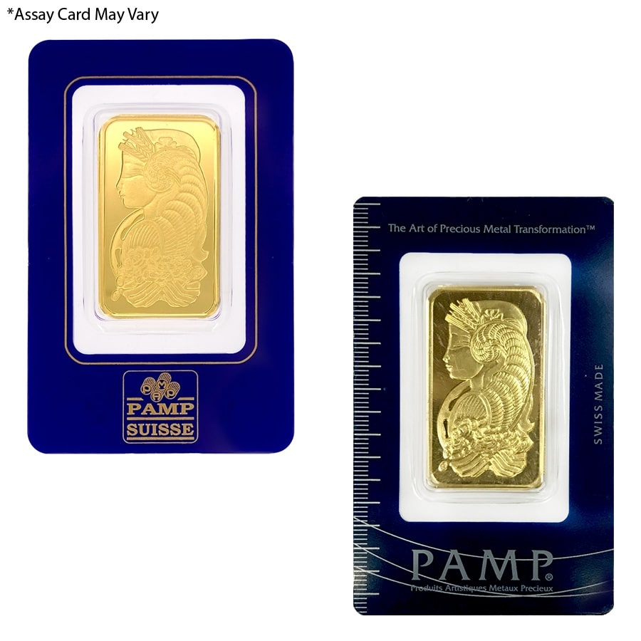 Vintage Assay - 1 oz Gold Bar PAMP Suisse Lady Fortuna .9999 Fine