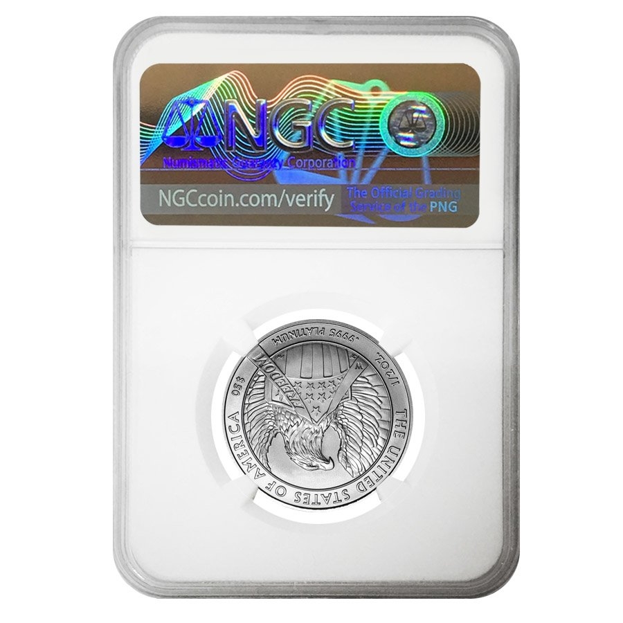 2007 W 1/2 oz $50 Burnished Platinum American Eagle NGC MS 70 thumbnail 2