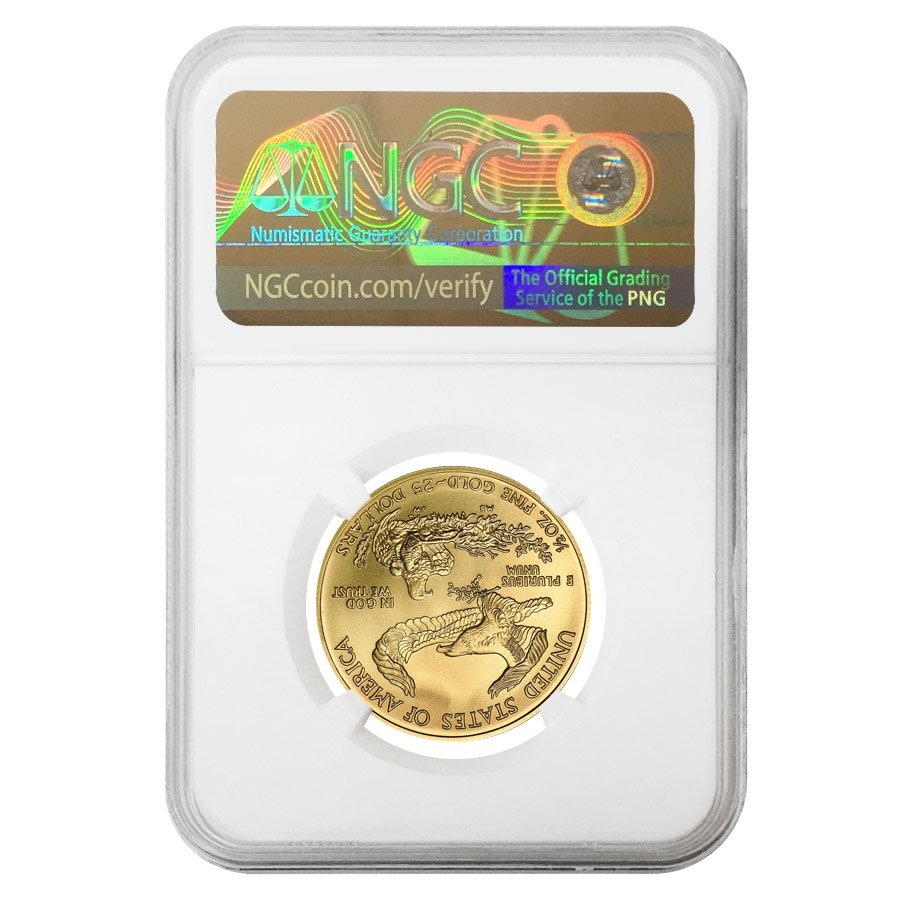 2002 1/2 oz $25 Gold American Eagle NGC MS 70 thumbnail 2