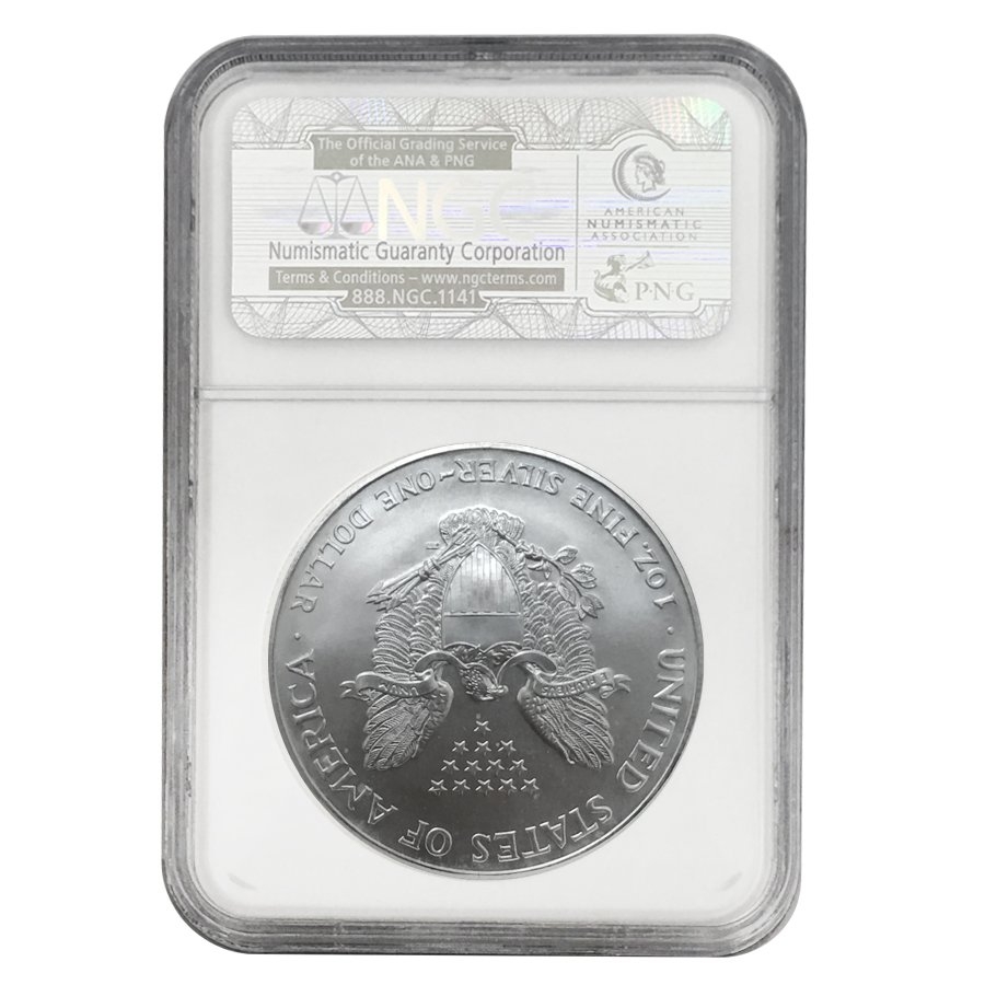 1999 1 oz Silver American Eagle $1 Coin NGC MS 69 thumbnail 2
