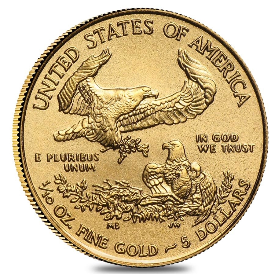 1/10 oz $5 Gold American Eagle ICG MS 70 (Random Year) thumbnail 3