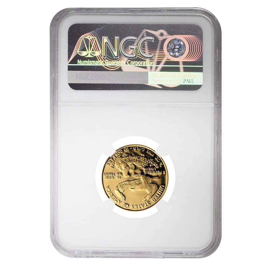 1991 P 1/4 oz $10 Proof Gold American Eagle NGC PF 70 UCAM thumbnail 2