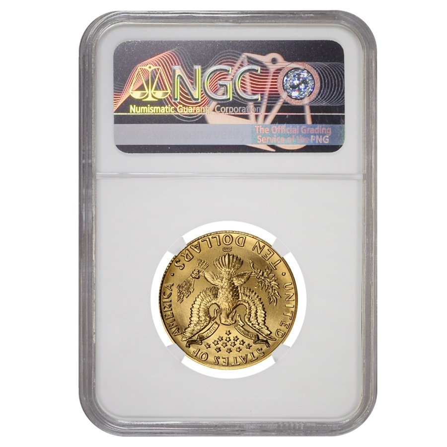 1984 W $10 Olympics Commemorative Gold Coin NGC MS 70 thumbnail 2