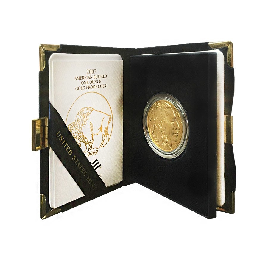 2007 W 1 oz $50 Proof Gold American Buffalo (w/Box & COA) thumbnail 4
