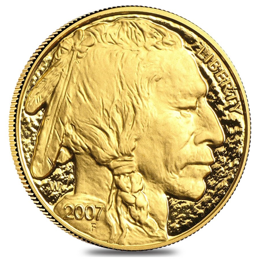 2007 W 1 oz $50 Proof Gold American Buffalo (w/Box & COA) thumbnail 2