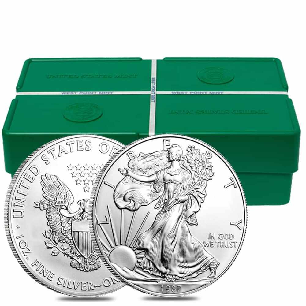 1987 1 oz Silver American Eagle $1 Coin BU thumbnail 4